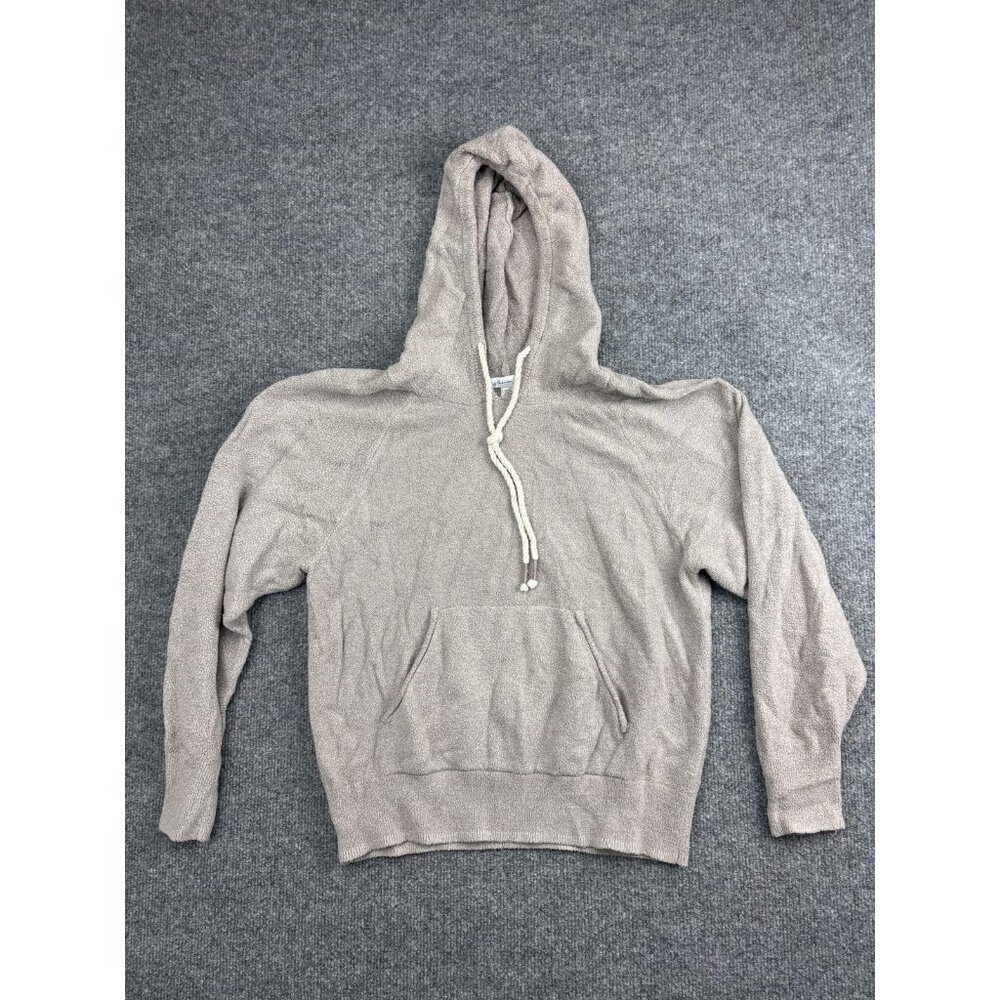 Young Fabulous & Broke Hoodie Womens Small Beige Terry Pullover Kangaroo Pocket